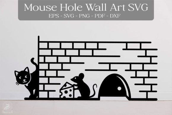 Cat and Mouse Hole Wall Art SVG Review
