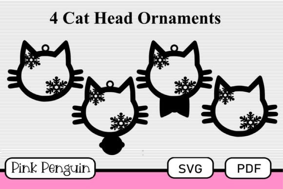 Cat and Snowflake Christmas Ornament SVG Review