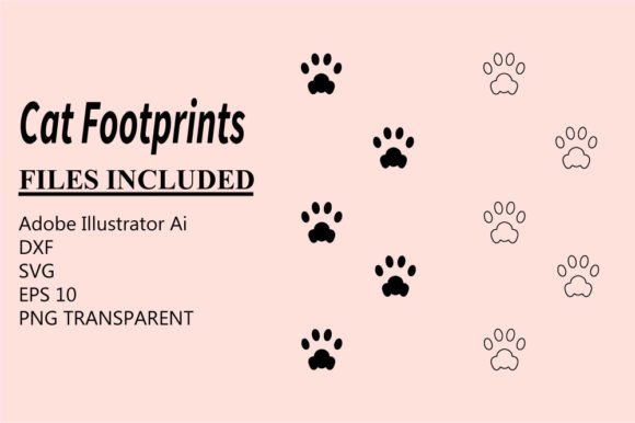 Cat Footprints Silhouette and Outline Review