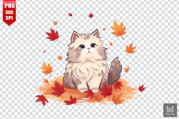 Cute Ragdoll Cat in Autumn Clipart Review
