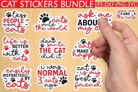 Free Cat Stickers Bundle for Embroidery Projects
