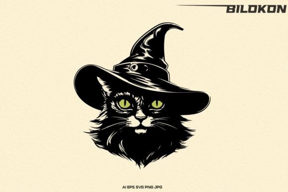 Halloween Cat in Witch Hat Vector SVG Review