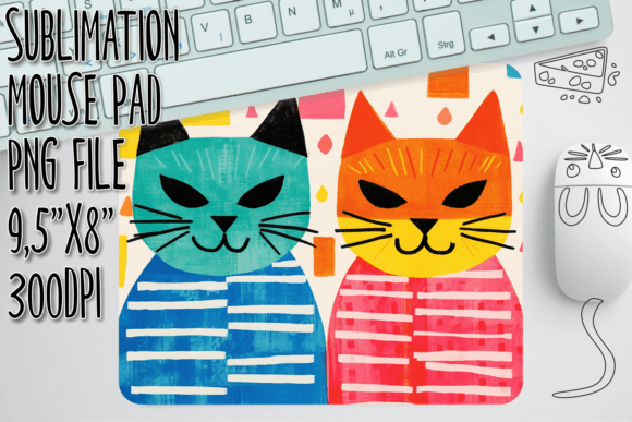 Humorous Cat Sketch Mouse Pad Design Review