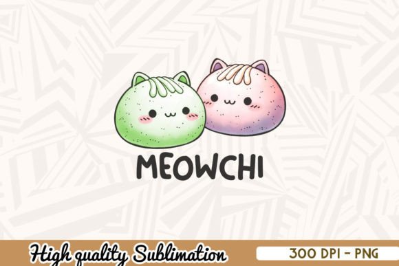 Meowchi Mochi Cat Pun PNG Review