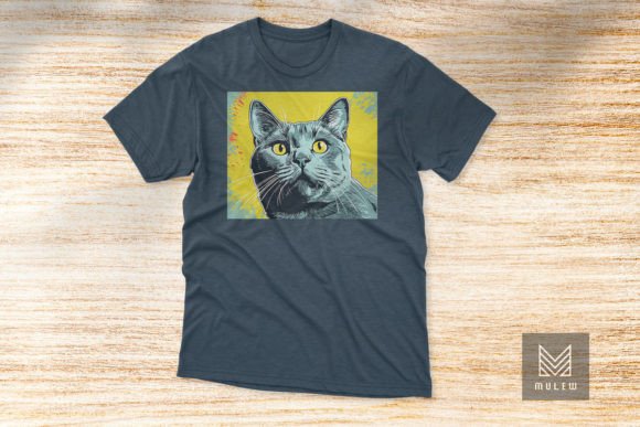 Pop Art Chartreux Cat T-shirt Design Review