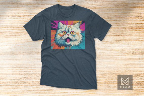 Pop Art Persian Cat T-shirt Design Review