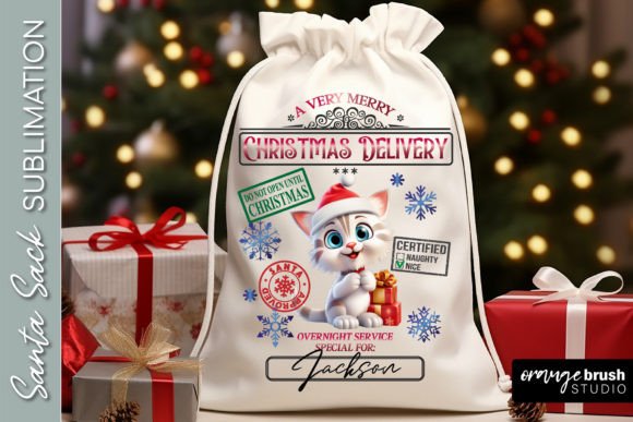 Santa Sack Sublimation Cute Cat Design Review